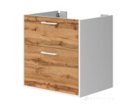 тумба під умивальник Juventa Afina 60x60x45,5 підвісний, підлоговий, білий/дуб вотан (Af-60)