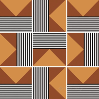 плитка Equipe Bauhome 20x20 strich warm