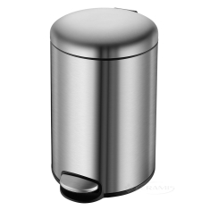 ведро Volle округлое 3л, с педалью, матовая сталь (14-03-53ST)