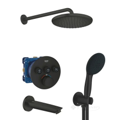 душова система Grohe Grohtherm SmartControl з термостатом прихованого монтажу, чорний (UA26415SC10)