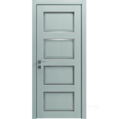 дверное полотно Rodos Style 4 800 мм, полустекло, сосна браш mint