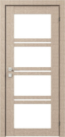 дверное полотно Rodos Modern Quadro 800 мм, со стеклом, крем