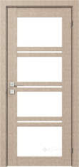 дверное полотно Rodos Modern Quadro 800 мм, со стеклом, крем