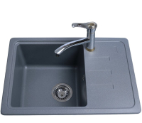 кухонна мийка Bretta Compact 62x43,5x20 сірий металік