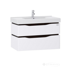 тумбочка з умивальником Sanwerk Alessa Air 90x44x60 біла/венге (MV0000589)