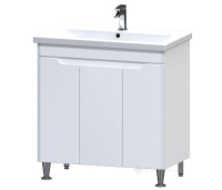 тумбочка с умывальником Aquarius Лион 80x44x82 белая (09011)