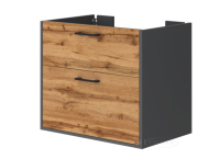 тумба під умивальник Juventa Afina 70x60x45,5 підвісний, підлоговий, антрацит/дуб вотан (Af-70)