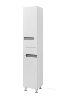 пенал Van Mebles Верона бело-серый, напольный, корзина, левый (000004219)