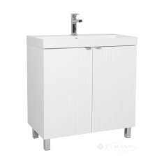 тумбочка с умывальником Aqua Rodos Fabio 80x85x21,8 напольная, белая матовая (АР000127312)