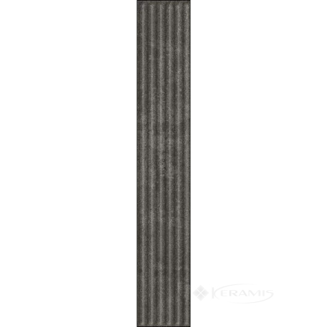 Плитка Paradyz Carrizo 40x6,6 basalt struktura stripes mix mat