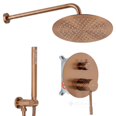 душевая система Rea Lungo Diamond скрытого монтажа, brushed copper +BOX (REA-P5697)