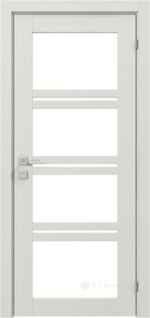 Дверное полотно Rodos Modern Quadro 900 мм, со стеклом, сосна крем