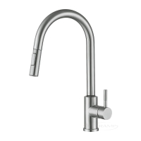 смеситель для кухни Wezer с выдвижным изливом, сатин (SEN4A-01)