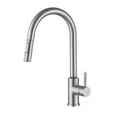 змішувач для кухні Wezer з висувним виливом, сатин (SEN4A-01)