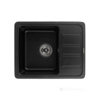 кухонна мийка Granado Almeria 57,4х46х19,7 з сифоном, black shine (gr2701)