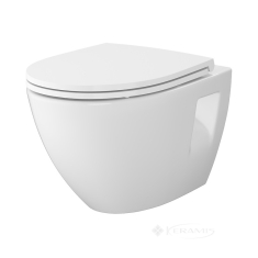 унитаз подвесной Cersanit Moduo Plus 53x35,5 сиденье дюропласт soft-close (S701-970) СЕТ С458