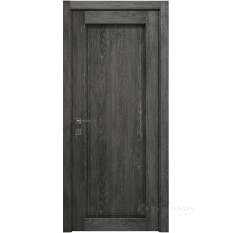 Дверное полотно Rodos Style 1 900 мм, глухое, дуб шале графит
