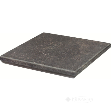 Ступень угловая с капиносом Paradyz Viano 33x33 antracite struktura