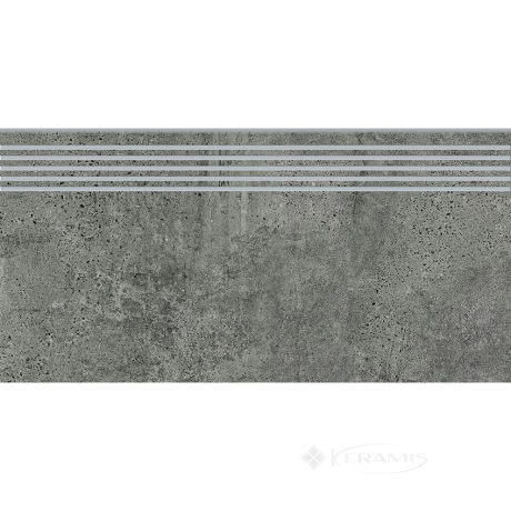 Ступень Opoczno Newstone 29,8x59,8 graphite steptread