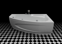 ванна акриловая WGT Rialto Como 170x100 правосторонняя + слив-перелив,  каркас