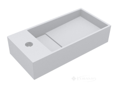 умывальник Miraggio Toni 45x22x10 белый матовый, на столешницу, литой мрамор (8814585)