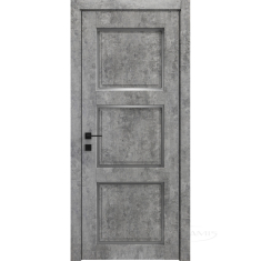 дверное полотно Rodos Style 3 600 мм, полустекло, мрамор серый