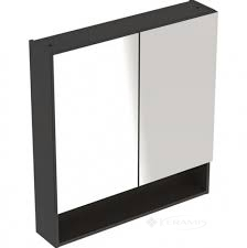 Шкафчик зеркальный Geberit Selnova Square 78,8x85x17,5 black (501.269.00.1)