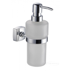 дозатор жидкого мыла Trento Moderno хром/стекло (32426)