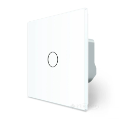 выключатель сенсорный Livolo ЕС 1 сенсор, белый стекло (VL-M7FC1Z2-2WP)