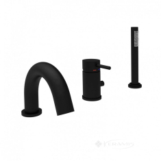 cмеситель для ванны Paffoni Light Max Flow черный матовый (LIG047NO)