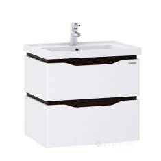 тумбочка з умивальником Sanwerk Alessa Air 60x44x51 біла/венге (MV0000696)