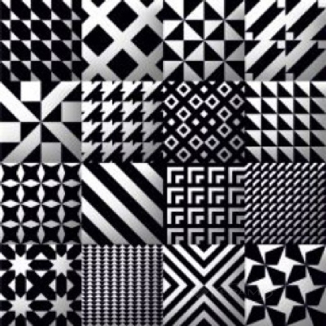 Декор Керамін Фрістайл 20x20 5 чорно-білий. обсяг