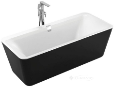 ванна акриловая Volle 12-22 180x80 отдельно стоящая, черная + сифон (12-22-110black)