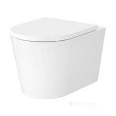 унитаз подвесной Cersanit-Mito Mesta 49x36 смыв Торнадо, сиденье дюропласт soft-close (S4037-001) CET C950