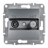 розетка Schneider Electric Asfora TV-SAT, 1 пост., без рамки, сталь (EPH3400462)