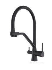 смеситель для кухни Aqua Rodos Bolonia 02 с подключением для фильтра, black matt (АР000084838)
