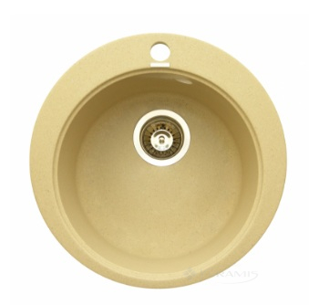 Кухонна мийка Granitika Round 45x45x20 беж (R454520)