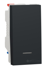 вимикач Schneider Electric Unica New 1 кл., 10 А, антрацит (NU310354S)