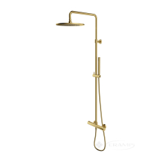 душевая система с термостатом Omnires Y brushed brass (Y1244SUBSB)
