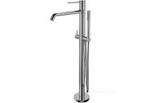 змішувач для ванни Paffoni Light окремостоячий нержавіюча сталь (LIG032ST)