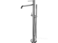 cмеситель для ванны Paffoni Light отдельностоящий нержавеющая сталь (LIG032ST)