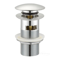 донный клапан Volle click-clack с переливом, cromo (9000.104401)