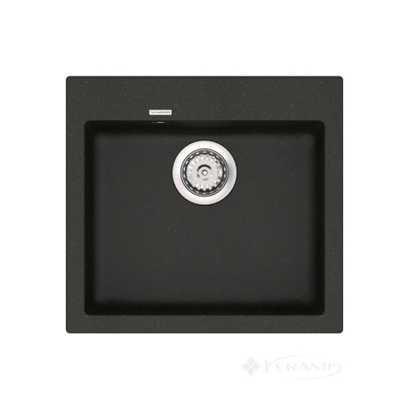 Кухонна мийка Vankor Orman 48,5x45 black + сифон (OMP 01.49)