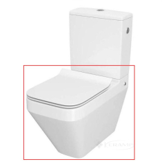 унитаз чаша Cersanit Crea Clean On BTW 010/020 64x35,5 без ободка, сиденье дюропласт soft-close (K114-022)