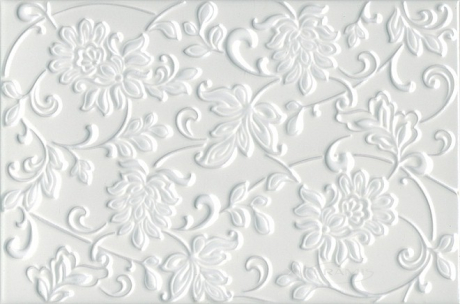 Плитка Kerama Marazzi Аджанта Цветы 20x30 белый (8216)