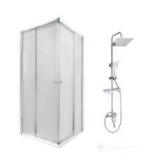 душова кабіна Qtap Presto 90x90 + душова система Plava хром (PRECRM1099SP544845)