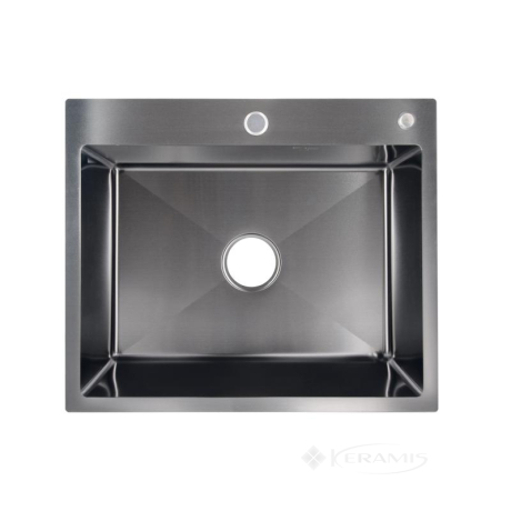 Кухонна мийка Lidz Handmade 60x50 чорна (LDH6050BPVD43621)