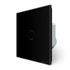 выключатель сенсорный Livolo ЕС 1 сенсор, черный стекло (VL-M7FC1Z2-2BP)