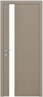 дверне полотно Rodos Loft Berta V 900 мм, з полустеклом, ral 1019 коричневий, шпон