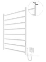 полотенцесушитель электрический Mario Hf Leeds 770x530 белый мат (6.1.0802.06.WM)